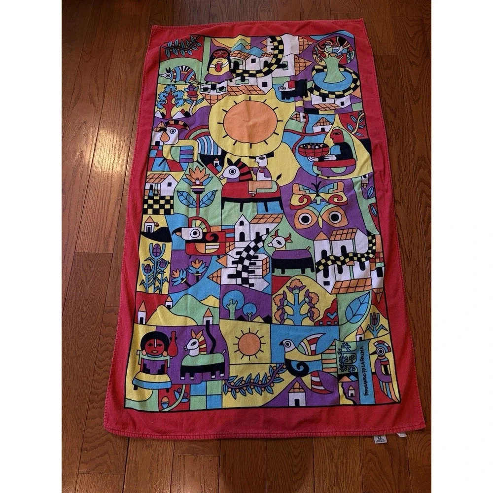 Hilasal‎ El Salvador Beach Towel Bright Colors Cotton Folk Art Culture